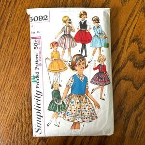Vintage 1960s Simplicity 4369 Sewing Pattern Womens Small Mini Dress COMPLETE